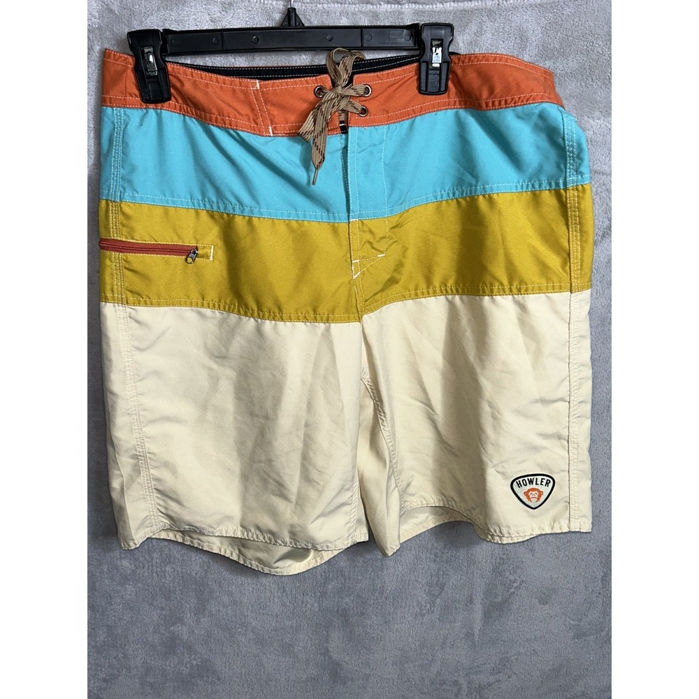 Howler Bros Board Shorts 8" Men's 34 Oracle Drawstring Pockets Surf Swim Trunks
